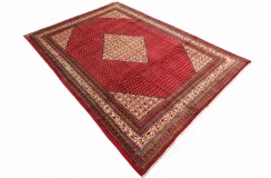 Perski oryginalny dywan Mir unikatowy wełna 200x300cm Iran czerwony