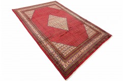 Perski oryginalny dywan Mir unikatowy wełna 200x300cm Iran czerwony