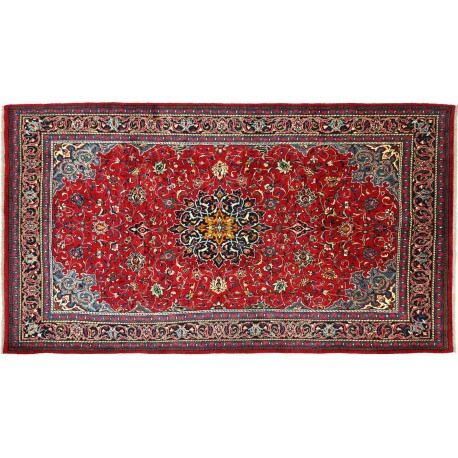 Piękny oryginalny dywan Kashan (Keszan) Arak z Iranu z medalionem wełna ok 250x350cm perski klasyk