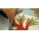 Designerski nowoczesny dywan wełniany w kwiaty niebieski ok 120x180cm Indie 2cm gruby