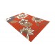 Designerski nowoczesny dywan wełniany w kwiaty czerwony ok 200x300cm Indie 2cm gruby