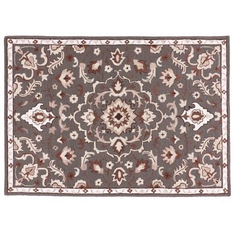 Designerski nowoczesny dywan wełniany w Persian Modern brązowy ok 200x300cm Indie 2cm gruby