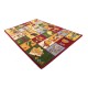 Designerski nowoczesny dywan wełniany dla dzieci Alfabet  jedzenie 170x240cm Indie 2cm gruby