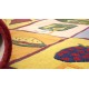 Designerski nowoczesny dywan wełniany dla dzieci Alfabet  jedzenie 170x240cm Indie 2cm gruby