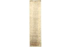 Unikatowy dywan jedwabny z Nepalu deseń vintage chodnik 80x300cm luksus jedwab z bananowca