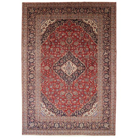 Piękny oryginalny dywan Kashan (Keszan) z Iranu z medalionem wełna ok 3x4m perski klasyk