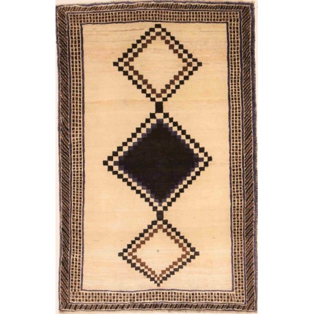 Etniczny dywan ręcznie tkany perski Kaszkaj Gabbeh Iran 100% wełna gruby 120x190cm