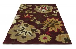 100% wełna gruby dywan z Indii 120x180cm flowers designerski
