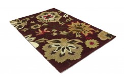100% wełna gruby dywan z Indii 120x180cm flowers designerski