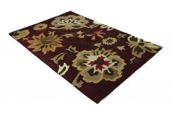 100% wełna gruby dywan z Indii 120x180cm flowers designerski