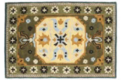 Designerski nowoczesny dywan wełniany w Persian Modern brązowy ok 120x180cm Indie 2cm gruby