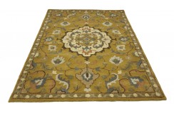 100% wełna gruby dywan z Indii 120x180cm persian modern kiwatowy
