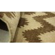 Designerski nowoczesny dywan wełniany art deco beżowy ok 120x180cm Indie 2cm gruby