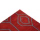 Designerski nowoczesny dywan wełniany geometryczny czerwony ok 120x180cm Indie 2cm gruby