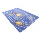 Designerski nowoczesny dywan wełniany dla chłopca System Solarny 170x240cm Indie 2cm gruby