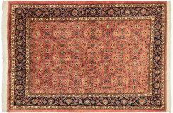 Perski ceny dywan Saruk fein ręczne tkany chodnik 210x240cm 100% wełna kwatowy gustowny czerwony