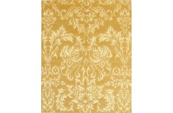 100% welniany ręcznie tkany dywan Nepal Exclusive żółty140X200cm nowoczesny ciepły z jedwabiem