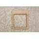 Beżowy srebrny subtelny dwupoziomowy dywan Tabriz z Indii 190x260cm wełna i jedwab wysoka jakość