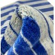 Niebieski ekskluzywny dywan Gabbeh Loribaft Indie 120x180cm 100% wełniany w pasy