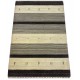 Beżowo szary ekskluzywny dywan Gabbeh Loribaft Indie 120x180cm 100% wełniany w pasy