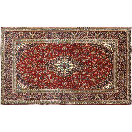 Czerwony oryginalny dywan Kashan (Keszan) z Iranu wełna 250x370cm perski