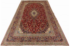 Czerwony oryginalny dywan Kashan (Keszan) z Iranu wełna 250x370cm perski