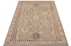 Etniczny kilim szary z Afganistanu dzieło Chobi nomadyczny 200x300cm