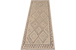 Etniczny kilim szary z Afganistanu dzieło Chobi nomadyczny 100x200cm