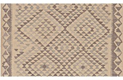 Etniczny kilim szary z Afganistanu dzieło Chobi nomadyczny 100x200cm