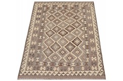 Etniczny kilim szary z Afganistanu dzieło Chobi nomadyczny 140x200cm