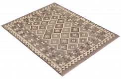 Etniczny kilim szary z Afganistanu dzieło Chobi nomadyczny 140x200cm