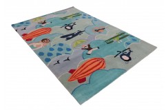 100% wełna gruby dywan z Indii 170x240cm jednorożec designerski