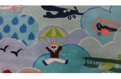 100% wełna gruby dywan z Indii 170x240cm jednorożec designerski
