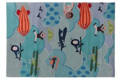100% wełna gruby dywan z Indii 170x240cm jednorożec designerski