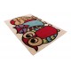 Designerski nowoczesny dywan wełniany dla dzieci z sówkami 170x240cm Indie 2cm gruby