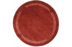 100% welniany ręcznie tkany dywan Nepal Premium czerwony 200x200cm okrągły
