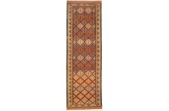 Kolorowy dywan kilim chodnik Fars z Iranu 120x370cm 100% wełna dwustronny etniczny