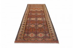 Etniczny kilim kolorowy z Iranu - rękodzieło Fars nomadyczny 120x370cm