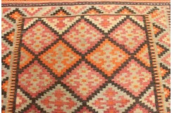 Etniczny kilim kolorowy z Iranu - rękodzieło Fars nomadyczny 120x370cm