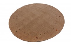 100% wełna gruby dywan handloom z indii  beż/brąz  okrągły 2x2m