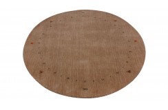 100% wełna gruby dywan handloom z indii  beż/brąz  okrągły 150x150cm