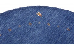 100% wełna gruby dywan handloom z indii  niebieski okrągły 150x150cm