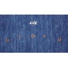 100% wełna gruby dywan handloom z indii  niebieski okrągły 150x150cm