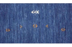 100% wełna gruby dywan handloom z indii  niebieski okrągły 80x80cm