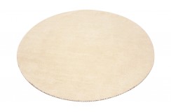 100% wełna gruby dywan handloom z indii  biały okrągły 120x120cm