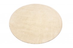 100% wełna gruby dywan handloom z indii  biały okrągły 120x120cm