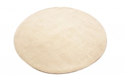 100% wełna gruby dywan handloom z indii  biały okrągły 120x120cm