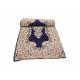 Bogaty klasyczny granatowy perski dywan Kerman (Kirman) ok 75x175cm 100% wełna