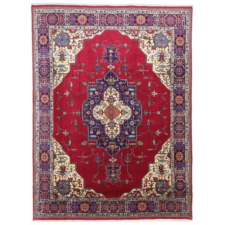 Dywan perski Tabriz 250x350cm 100% wełna z Iranu czerwony klasyczny kwiatowy 