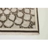 Kwiatowy ręcznie tkany dywan Tabriz z Indii wełniany brązowy 170x240cm